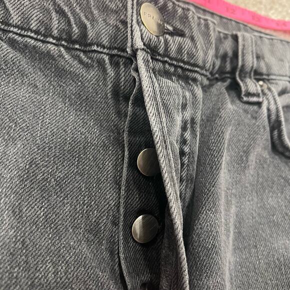 Frame Women's Le Slouch Black Grey Distressed Straight Leg Jean Size 30 - Picture 11 of 13